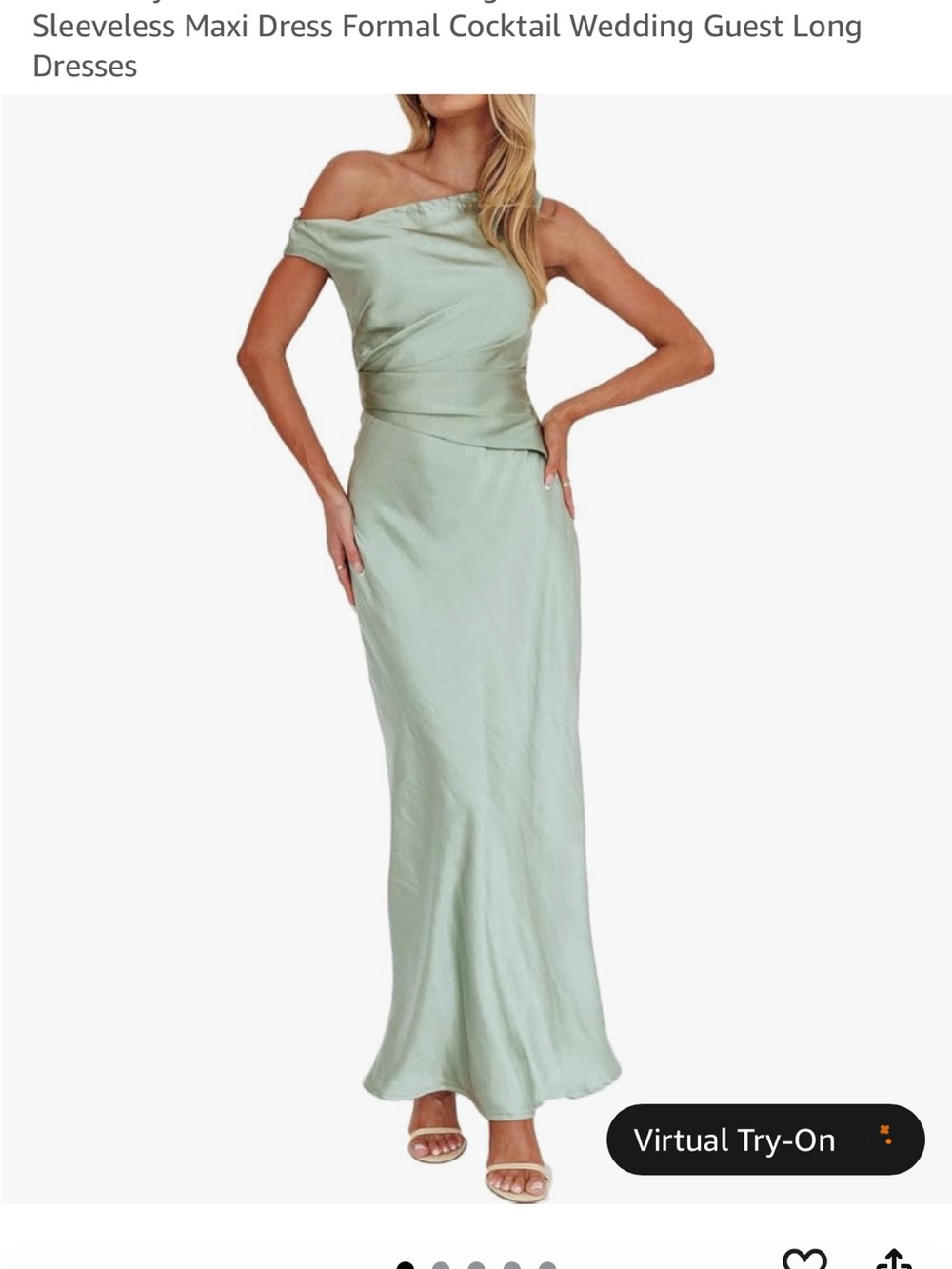 Off-Shoulder Maxi Dress in Sage Green